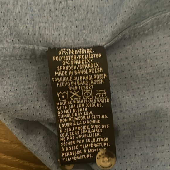 Men’s Canada Weather Gear Blue Button Down Short Sleeve Shirt, Size Small - Picture 7 of 7